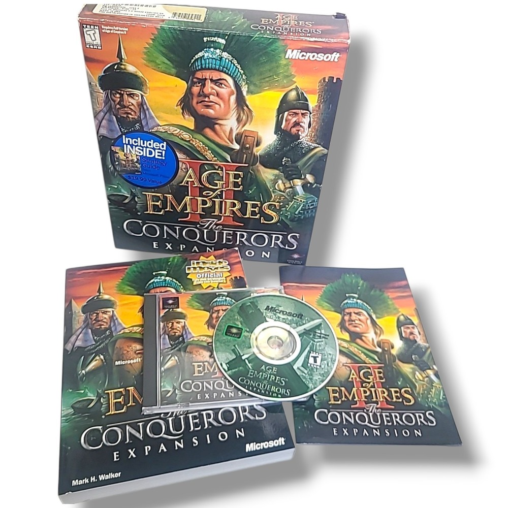 Age of Empires II Conquerors Expansion Big Box PC Game Complete Strategy Guide